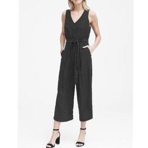 Banana Republic Polka Dot Crop Belted Jumpsuit